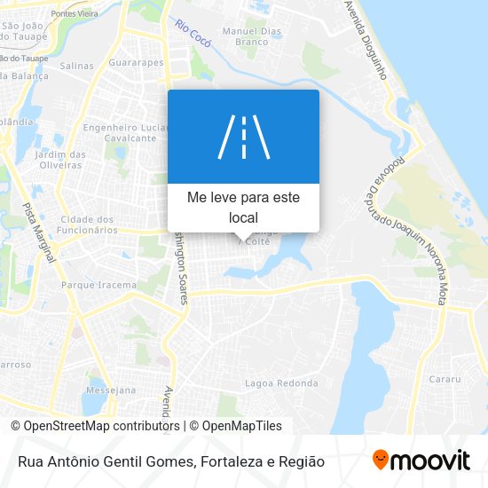 Rua Antônio Gentil Gomes mapa
