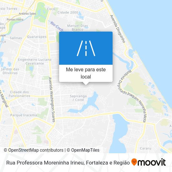 Rua Professora Moreninha Irineu mapa