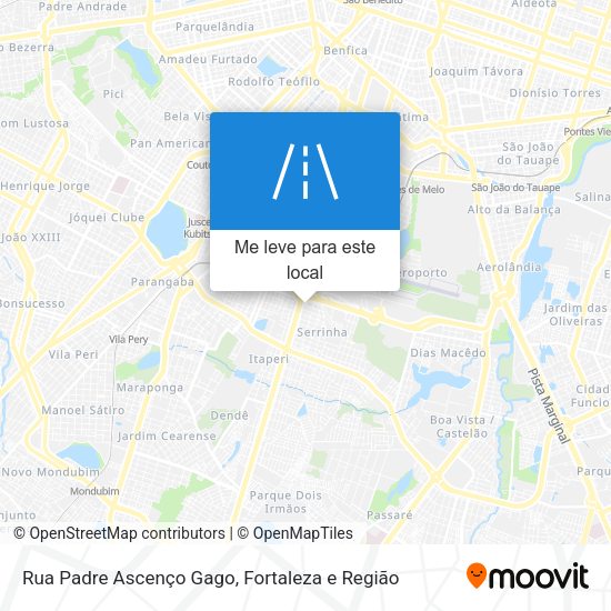 Rua Padre Ascenço Gago mapa