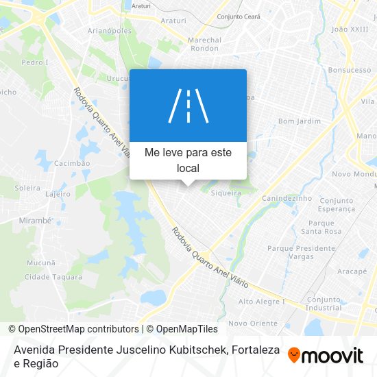 Avenida Presidente Juscelino Kubitschek mapa
