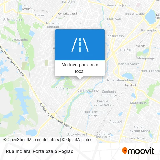 Rua Indiara mapa