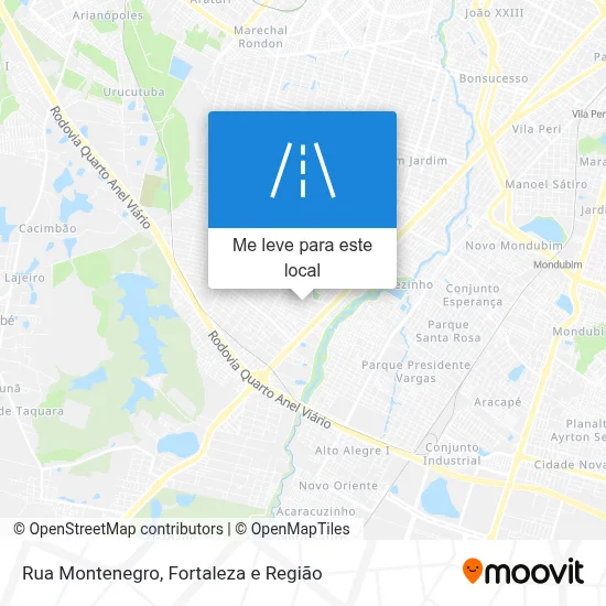 Rua Montenegro mapa