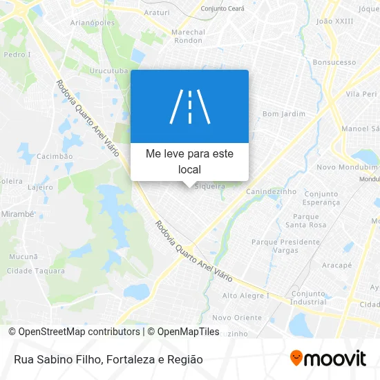 Rua Sabino Filho mapa