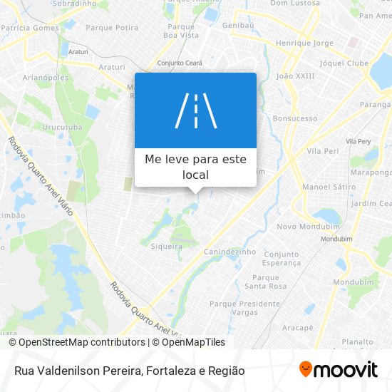 Rua Valdenilson Pereira mapa