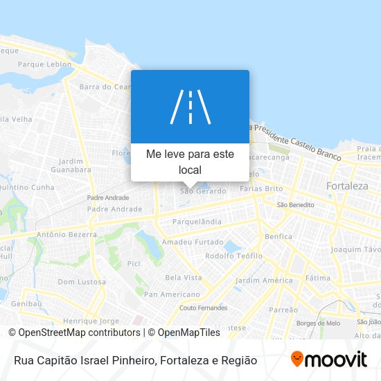 Rua Capitão Israel Pinheiro mapa