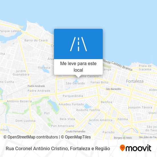 Rua Coronel Antônio Cristino mapa