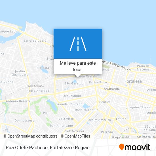 Rua Odete Pacheco mapa