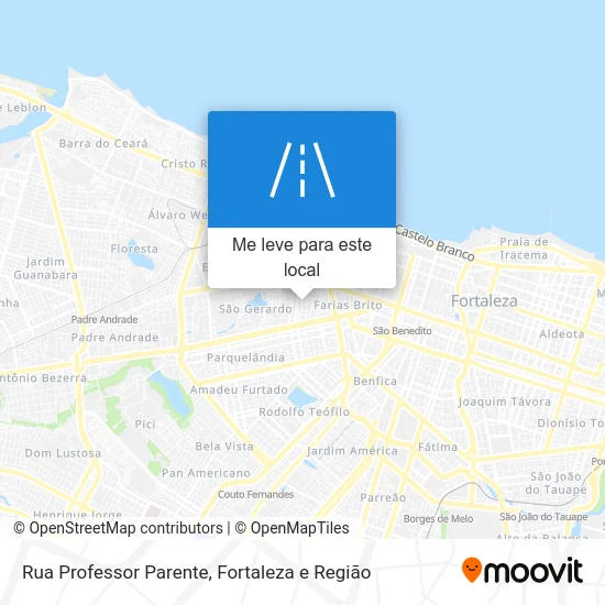 Rua Professor Parente mapa