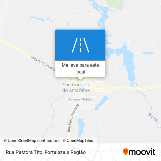 Rua Pastora Tito mapa