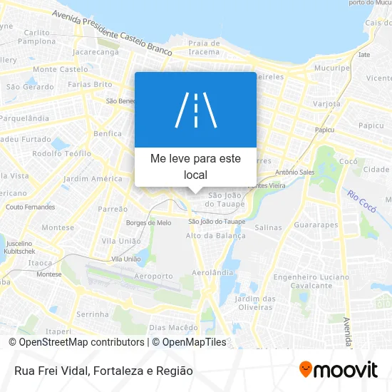 Rua Frei Vidal mapa