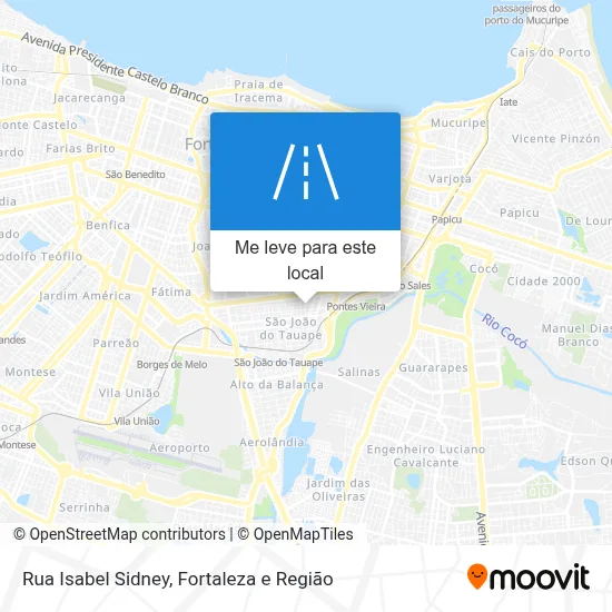 Rua Isabel Sidney mapa