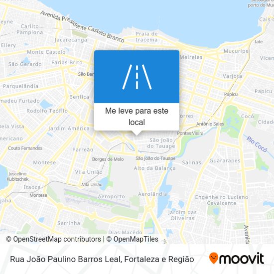 Rua João Paulino Barros Leal mapa