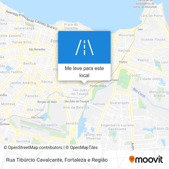Rua Tibúrcio Cavalcante mapa