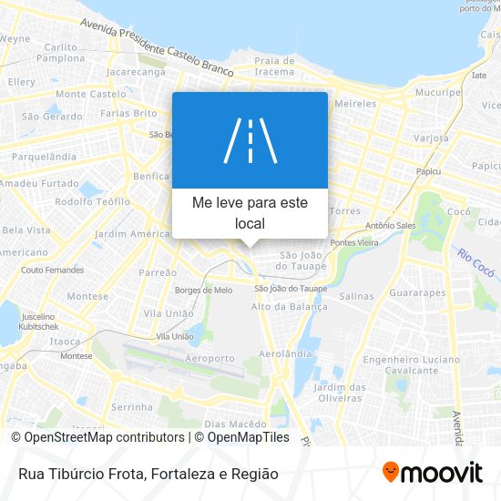 Rua Tibúrcio Frota mapa