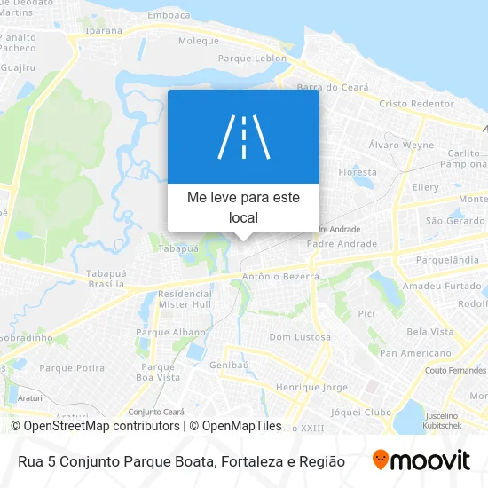 Rua 5 Conjunto Parque Boata mapa