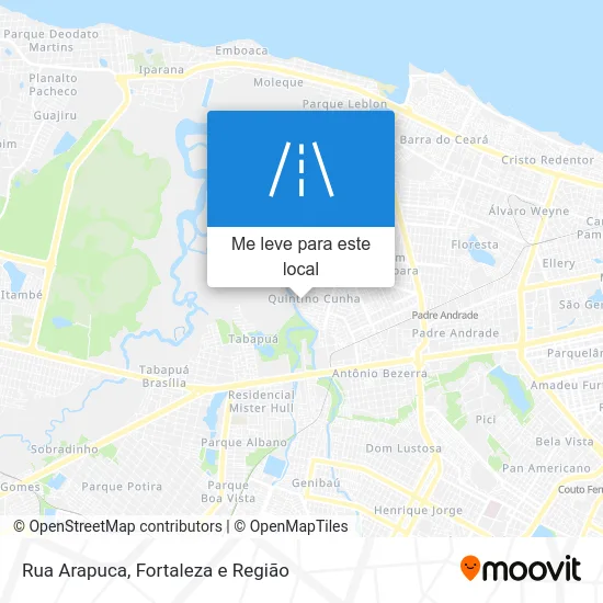 Rua Arapuca mapa