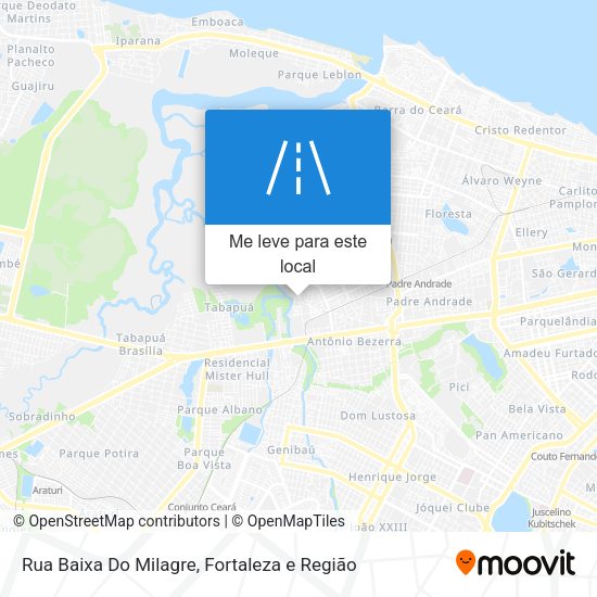 Rua Baixa Do Milagre mapa
