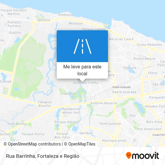 Rua Barrinha mapa
