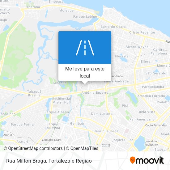 Rua Milton Braga mapa