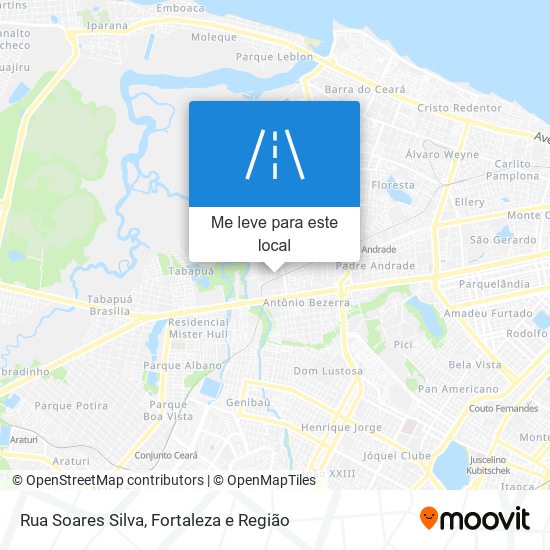 Rua Soares Silva mapa
