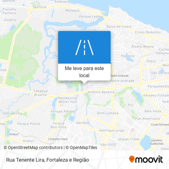 Rua Tenente Lira mapa