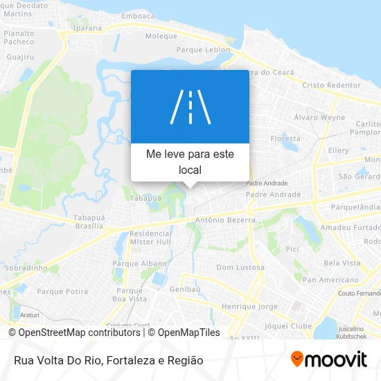 Rua Volta Do Rio mapa