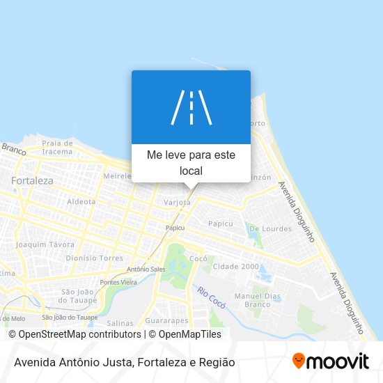 Avenida Antônio Justa mapa