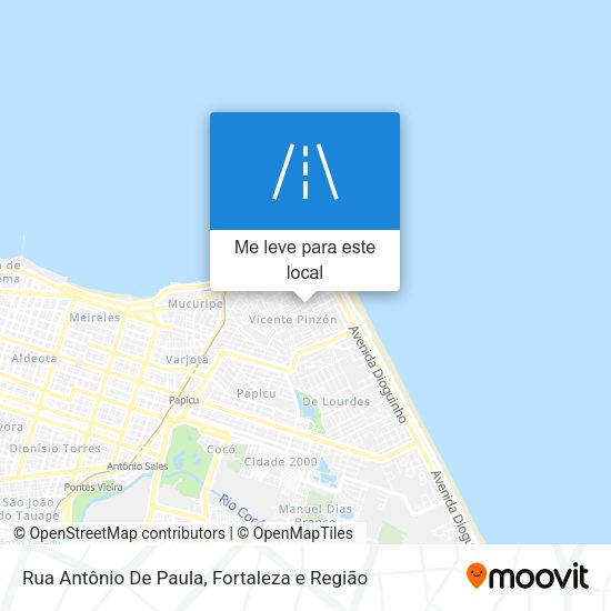 Rua Antônio De Paula mapa