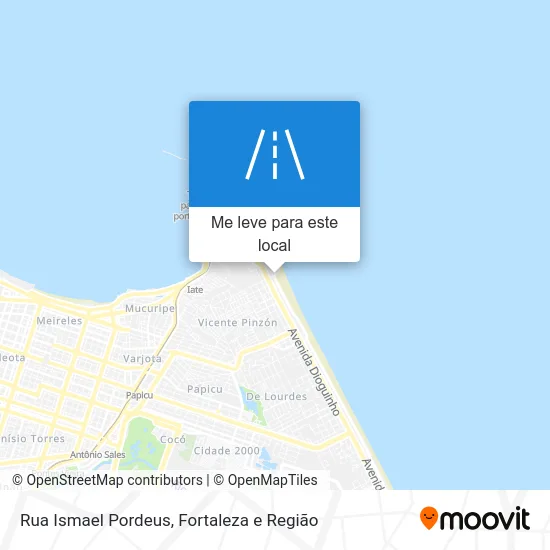 Rua Ismael Pordeus mapa