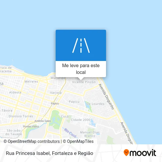 Rua Princesa Isabel mapa