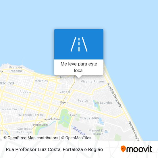 Rua Professor Luíz Costa mapa