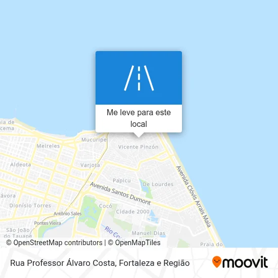 Rua Professor Álvaro Costa mapa