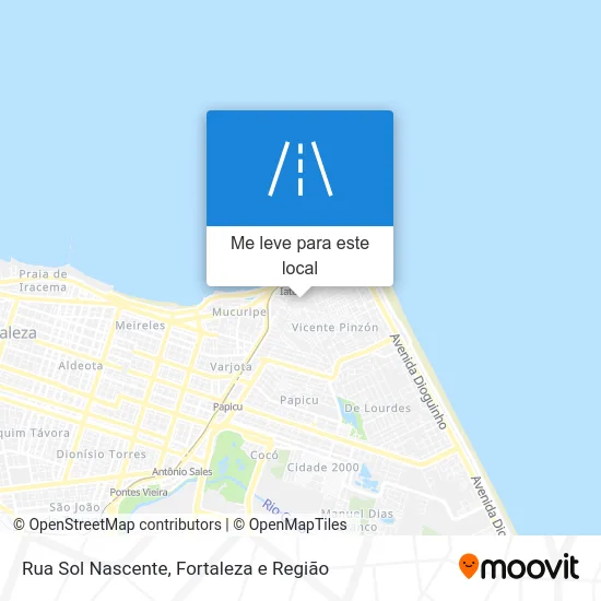 Rua Sol Nascente mapa