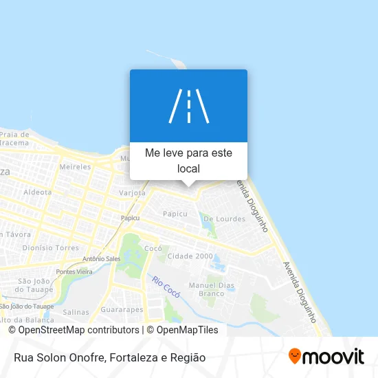 Rua Solon Onofre mapa