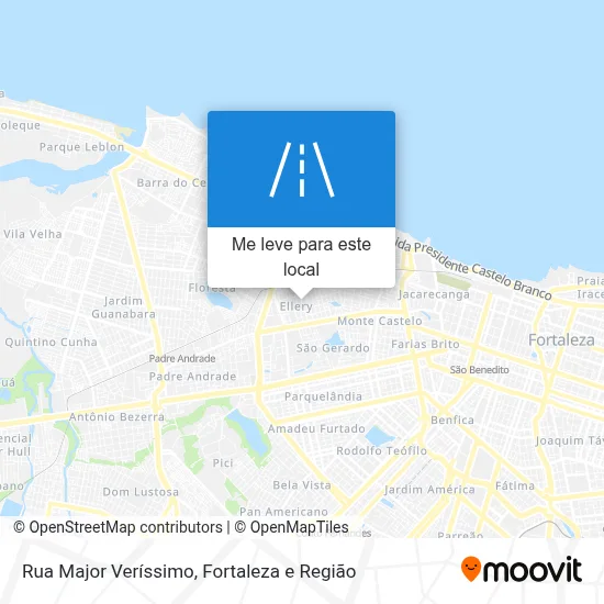 Rua Major Veríssimo mapa