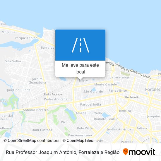 Rua Professor Joaquim Antônio mapa