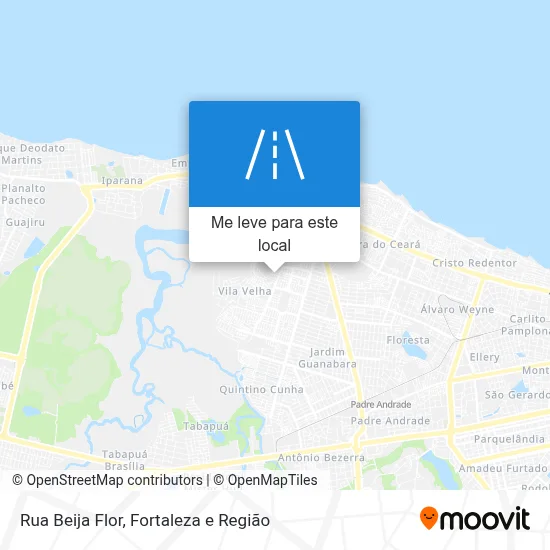 Rua Beija Flor mapa