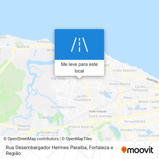 Rua Desembargador Hermes Paraíba mapa