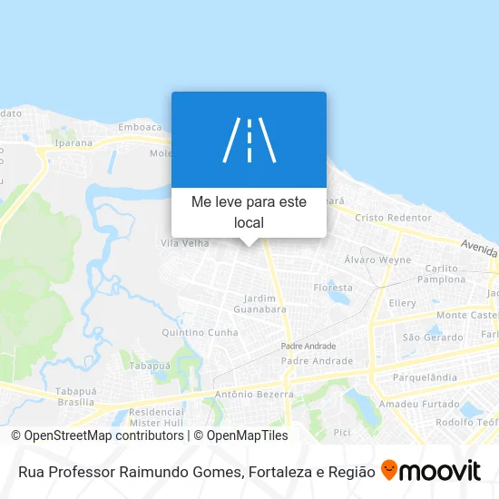 Rua Professor Raimundo Gomes mapa
