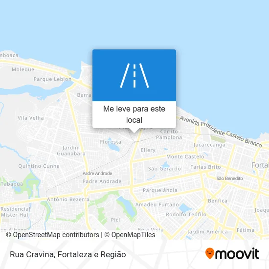 Rua Cravina mapa