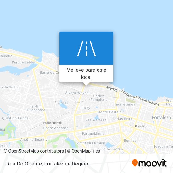 Rua Do Oriente mapa