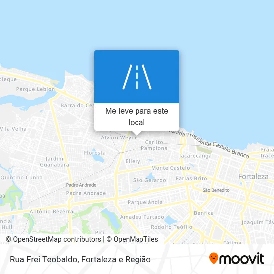 Rua Frei Teobaldo mapa