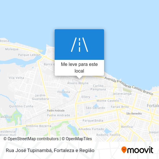 Rua José Tupinambá mapa