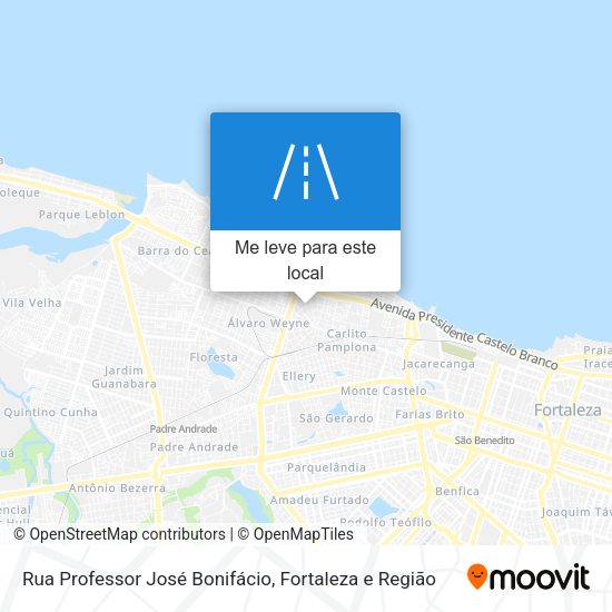 Rua Professor José Bonifácio mapa