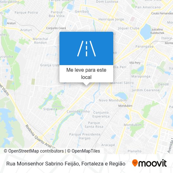 Rua Monsenhor Sabrino Feijão mapa