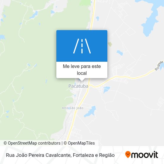 Rua João Pereira Cavalcante mapa