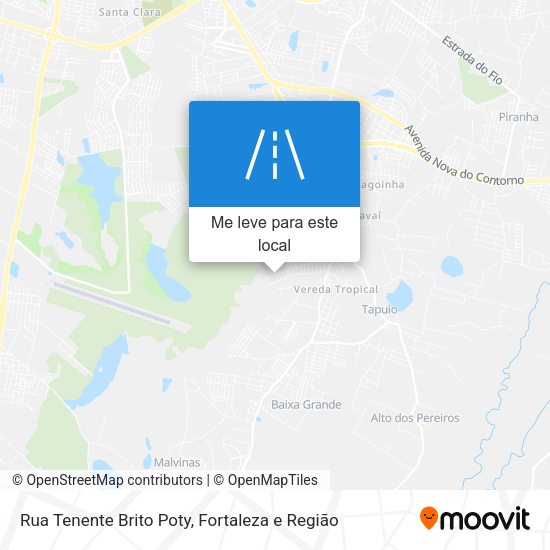 Rua Tenente Brito Poty mapa
