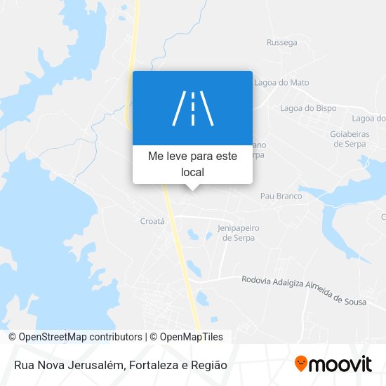 Rua Nova Jerusalém mapa
