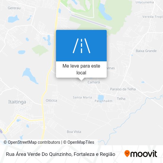Rua Área Verde Do Quinzinho mapa