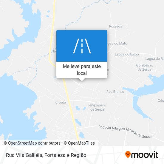 Rua Vila Galiléia mapa
